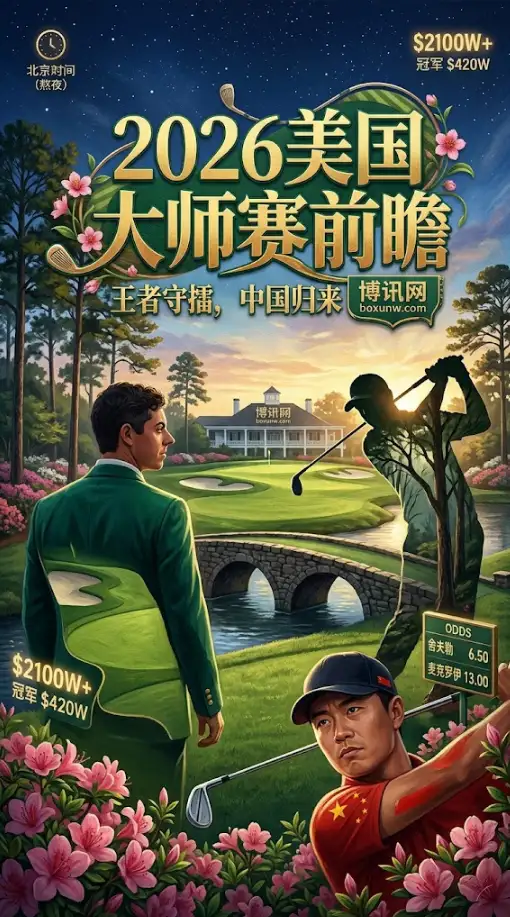 豪砸2100万美金！2026美国大师赛打响，22位新人挑战奥古斯塔魔鬼主场