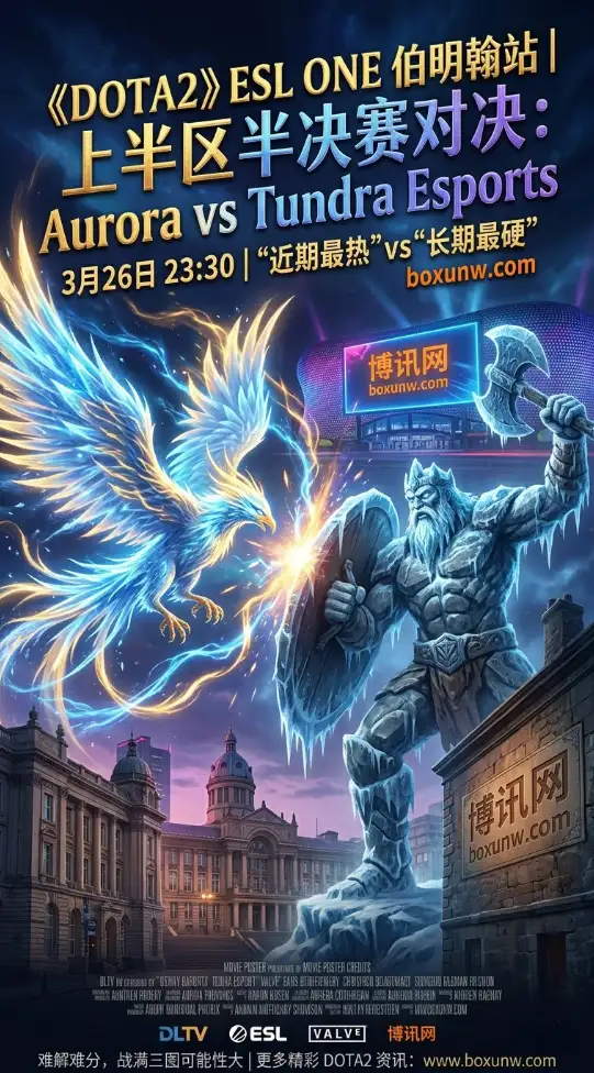 淘汰赛爆点预警!Aurora与Tundra近4次交手全拉满3局,今晚23:30谁能晋级?
