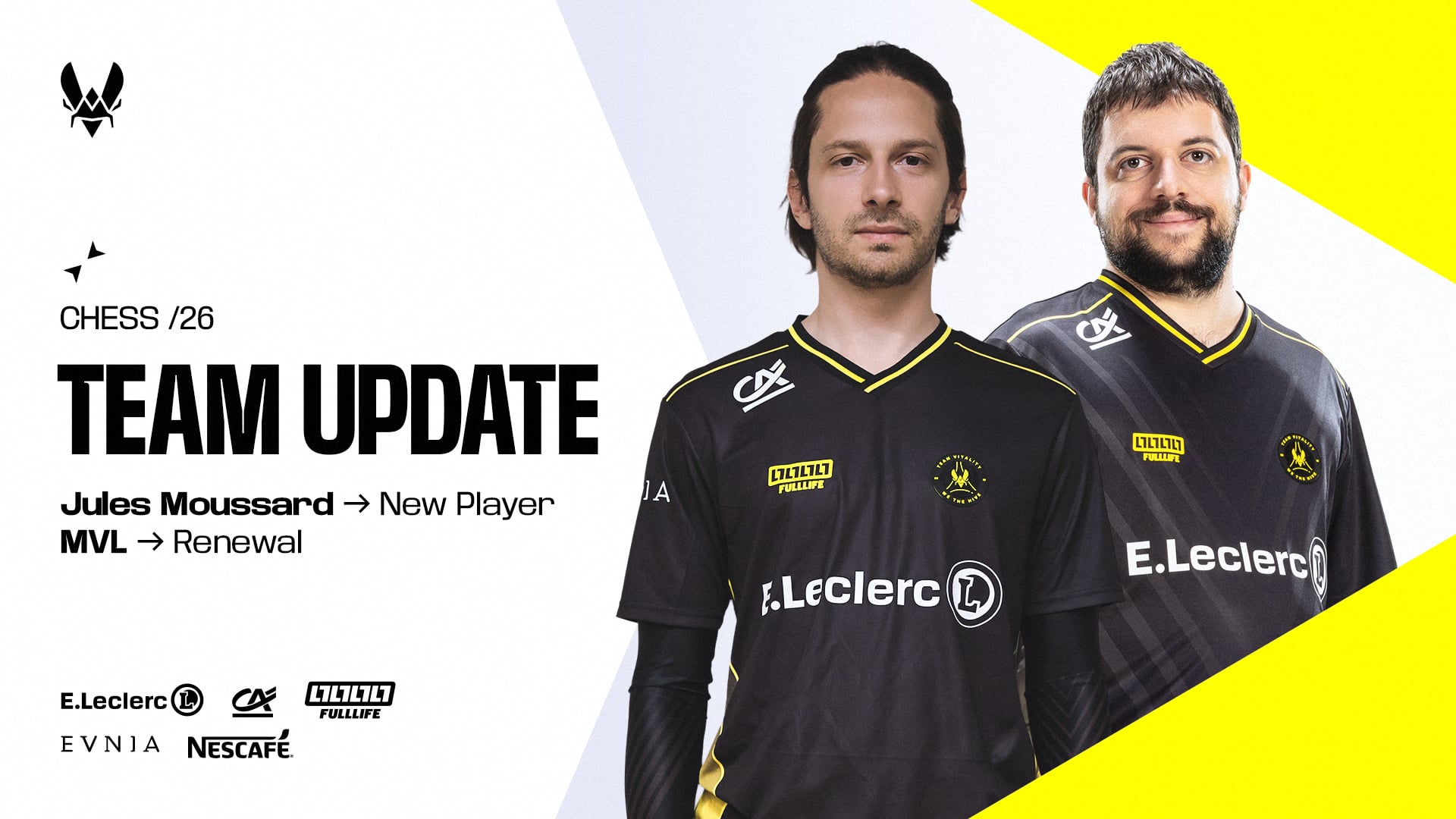 电竞豪门Vitality重磅出击：法国棋王穆萨尔加盟，拉格拉夫续约剑指2026