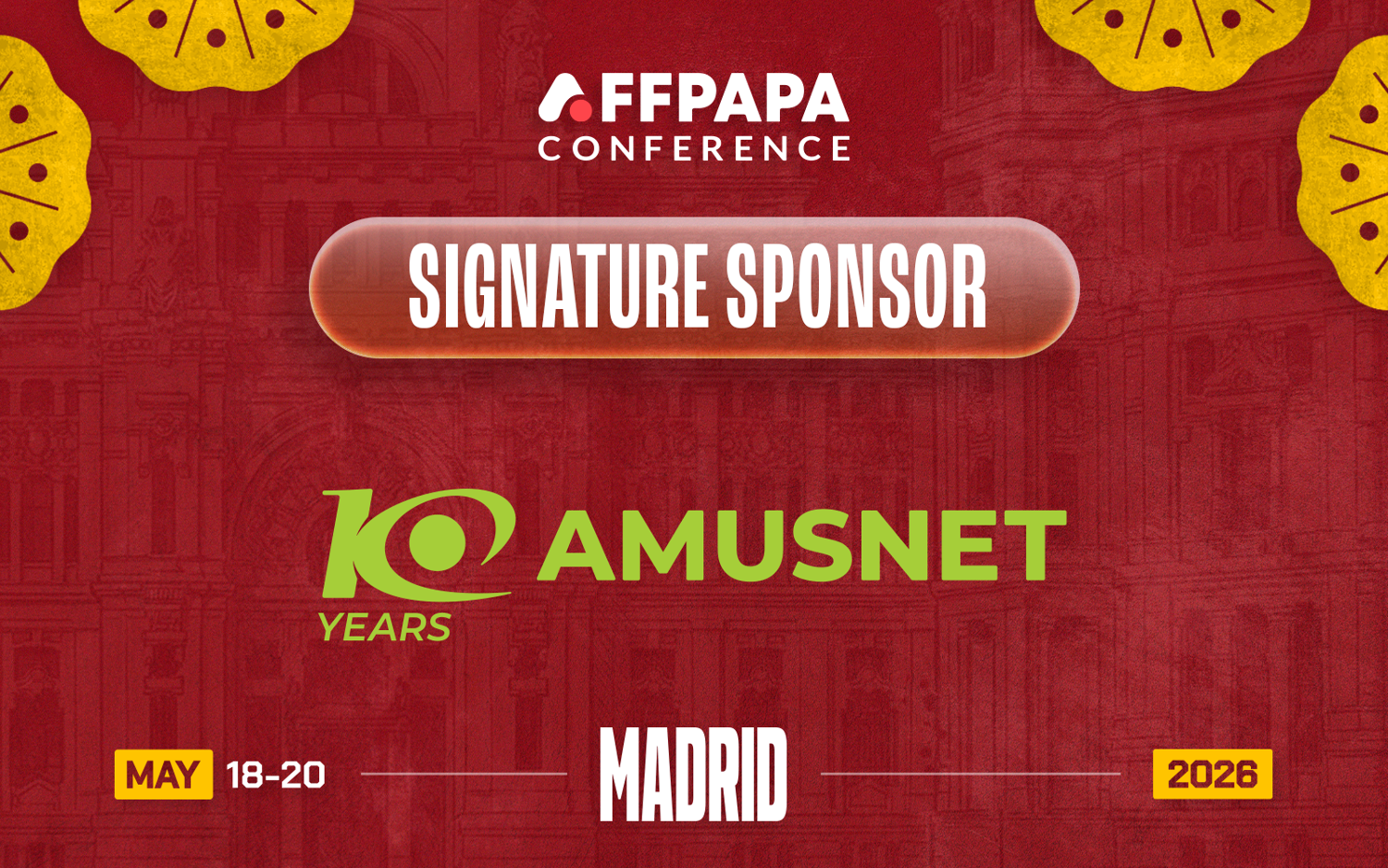 Amusnet重磅赞助AffPapa马德里大会2026,iGaming行业盛会再升级 Amusnet重磅赞助AffPapa马德里大会2026,iGaming行业盛会再升级