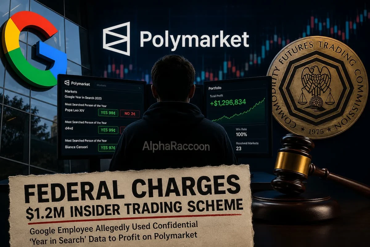 谷歌工程师涉内幕交易：利用搜索数据在Polymarket狂赚120万美元
