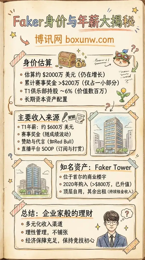 Faker身价与年薪 | 净资产估算 | 收入来源解析