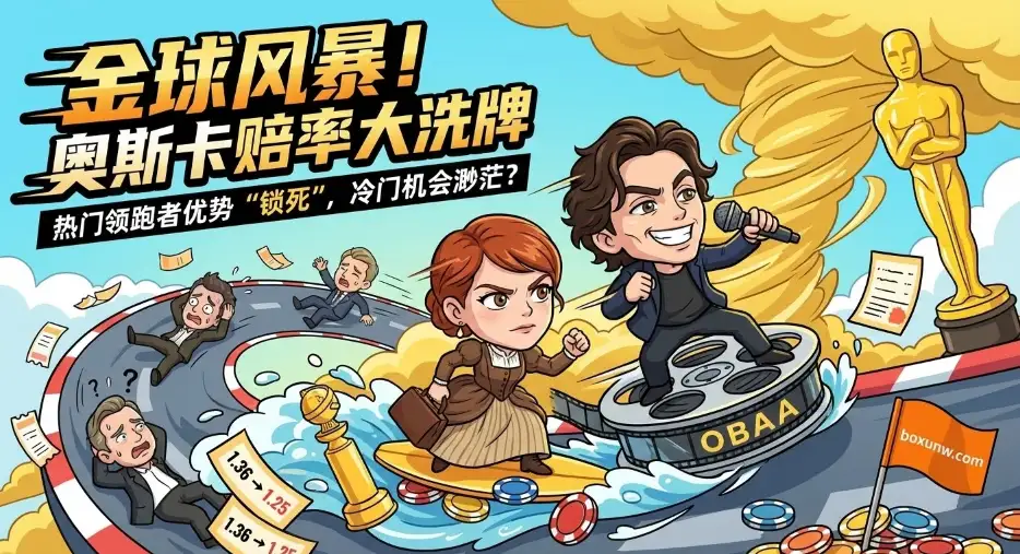 2026奥斯卡赔率巨变：金球奖后大洗牌，最佳影片1.14领跑，导演奖无悬念