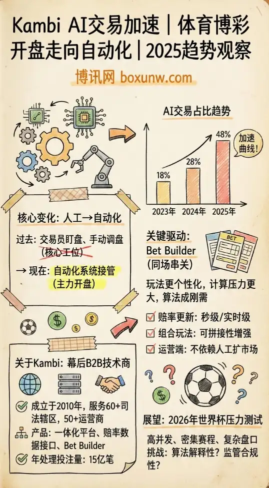 Kambi AI博彩开盘交易加速 | 体育博彩开盘走向自动化 | 2025趋势观察
