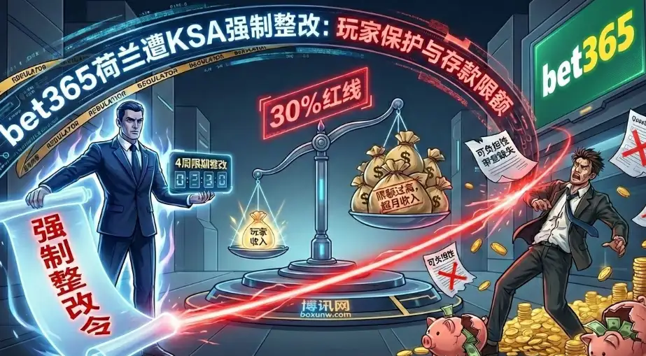 bet365荷兰遭KSA下达强制整改令，玩家保护与存款限额成“重灾区”