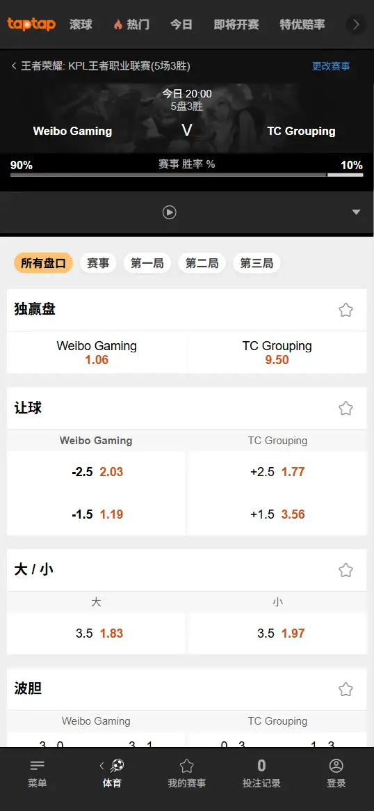 成都AG超玩会 vs 桐乡情久 - 2026王者荣耀KPL - 赔率盘口信息188bet(TapTap)提供