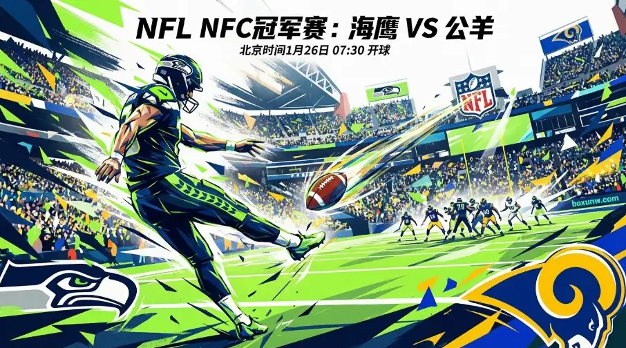 NFC冠军赛：海鹰vs公羊！决战西雅图！分区死敌赛季第三次碰撞