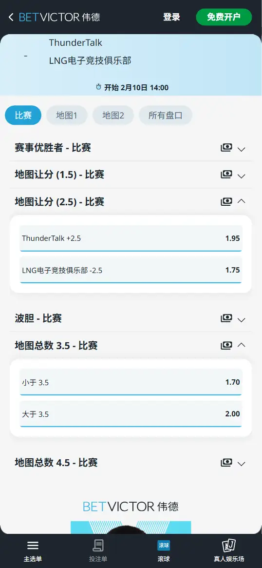 TT对战LNG - 2026英雄联盟骑士之路LPL - 赔率盘口信息伟德(BetVictor)提供