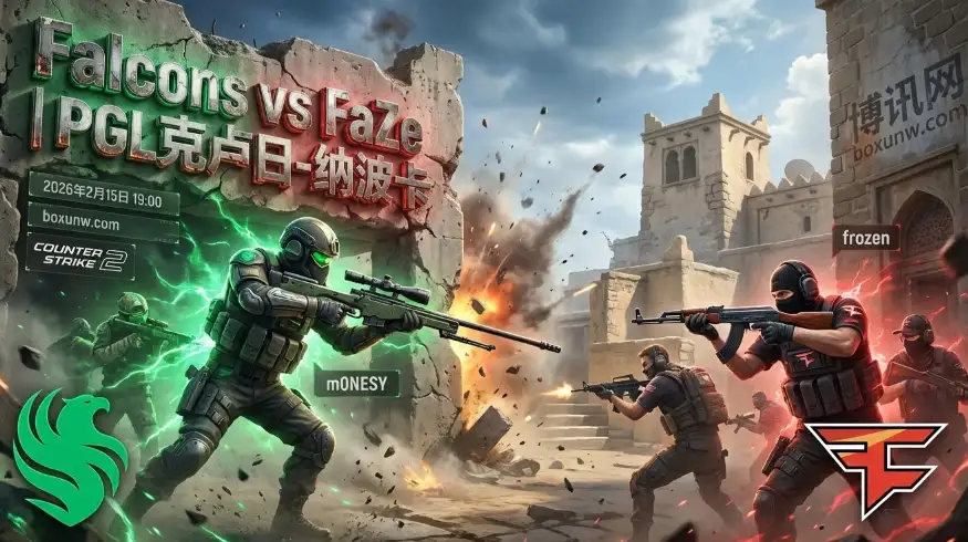 强强对话！PGL克卢日Falcons对战FaZe，谁能抢下第2胜？