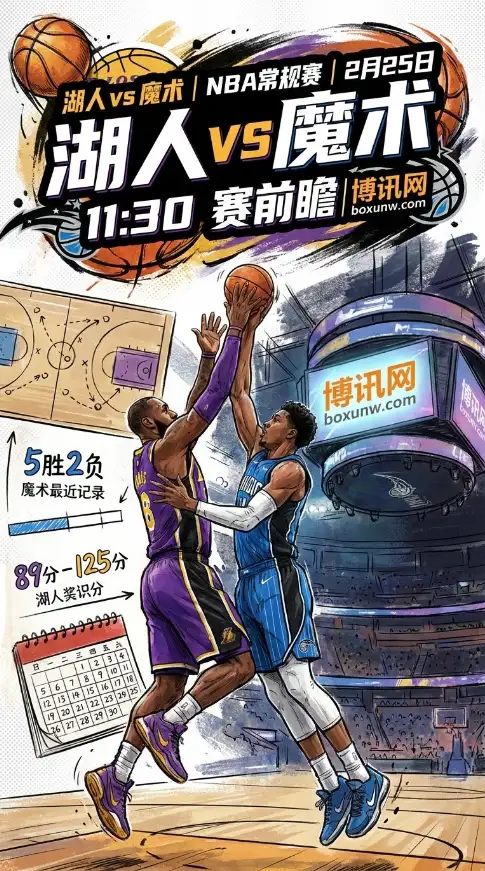 NBA常规赛湖人对阵魔术深度解析!赛前情报、首发预测、实力对比