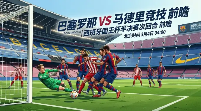 国王杯！首回合0-4惨败！巴萨vs马竞：红蓝军团能创造5球翻盘奇迹吗？