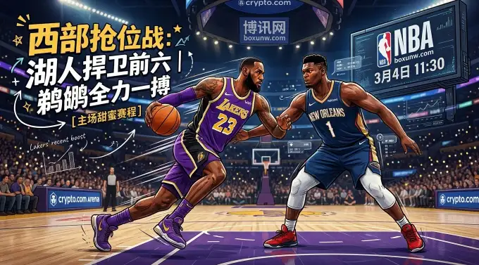 湖人让8.5分底气何在？湖人vs鹈鹕！詹姆斯+东契奇3巨头冲连胜