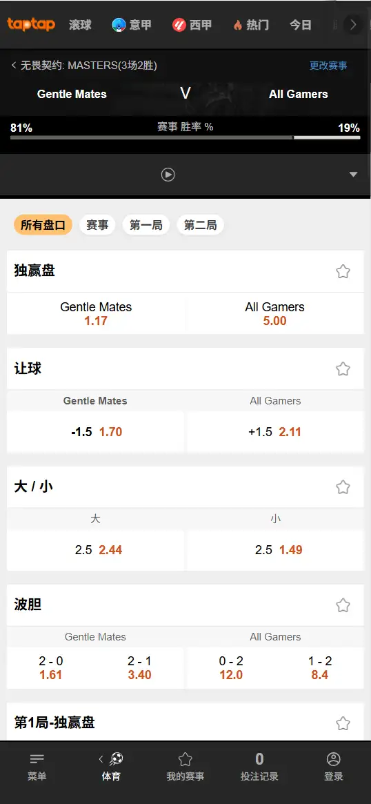 M8对战AG - 无畏契约 圣地亚哥大师赛 - 赔率信息188bet(TapTap)