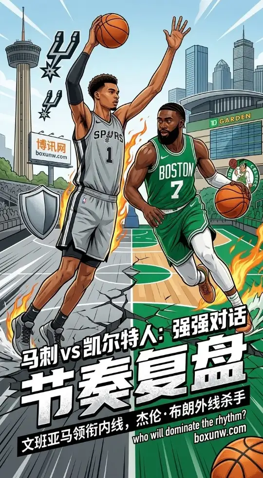 10战9胜场均121分！马刺主场硬刚凯尔特人，文班亚马能挡住绿军三分雨吗