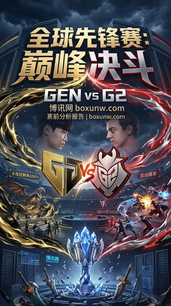 全球先锋赛半决赛:GEN大概率3比1拿下G2?3组核心数据揭晓胜负悬念!