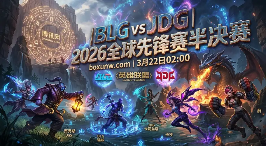 全球先锋赛半决赛BLG对战JDG：15分钟领先2298经济！BLG前期恐怖压制力