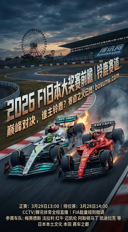 2026年F1日本站前瞻：梅赛德斯冲击3连胜！维斯塔潘能否在铃鹿赛道逆袭？