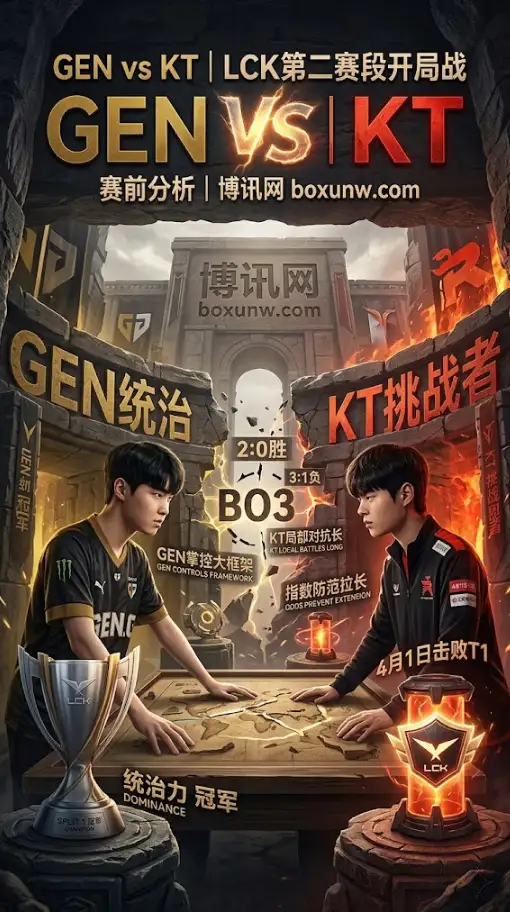 击溃T1只是开始？KT携火热状态挑战GEN，LCK顶级博弈有3大看点