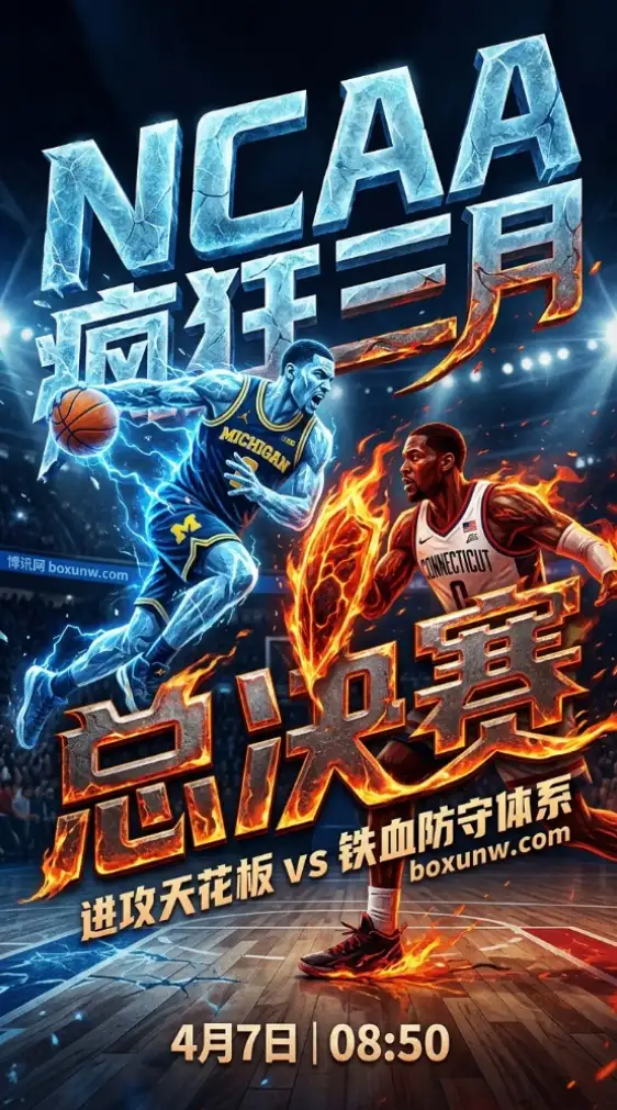 NCAA疯狂三月总决赛前瞻:5连胜狂胜84分,康大防守能否创造奇迹?