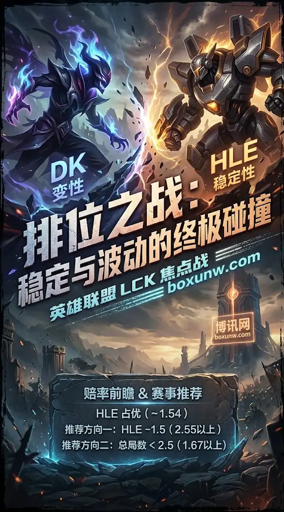 DK交手HLE迎来生死BO3！主流赔率1.57看好谁？附2大参考方向