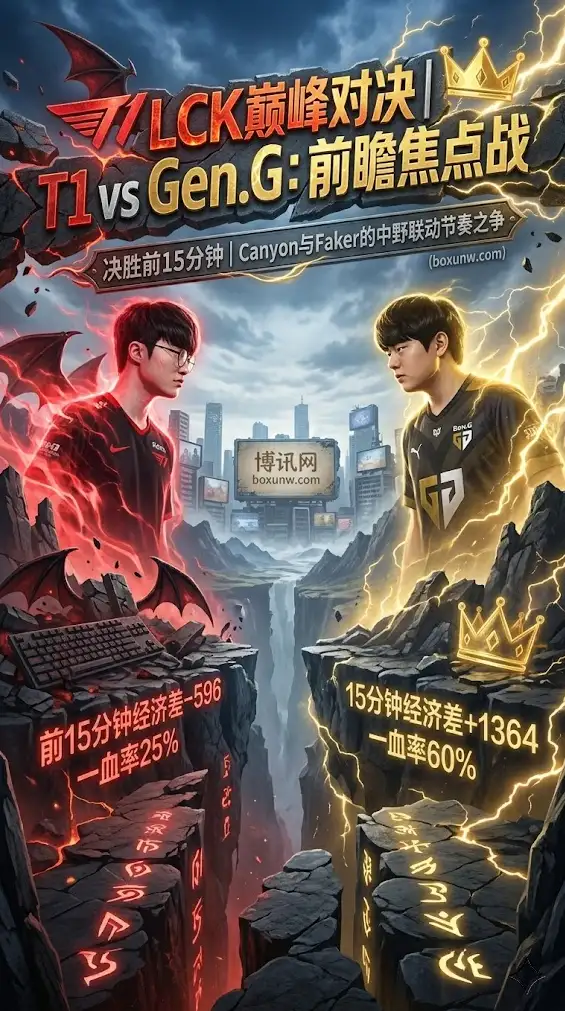 4月8日LCK巅峰对决:T1战Gen.G,前15分钟定生死?附独家预测