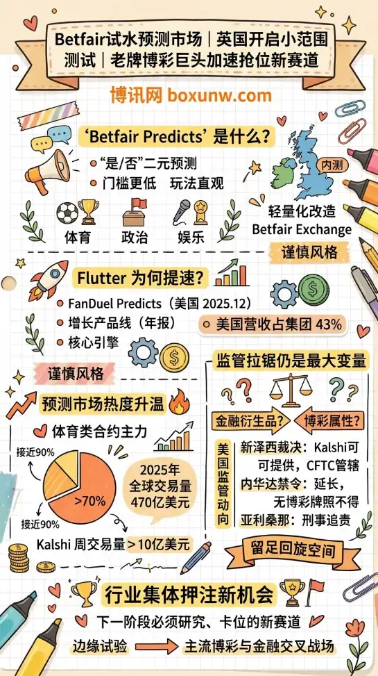 Betfair试水预测市场 | 英国开启小范围测试 | 老牌博彩巨头加速抢位新赛道