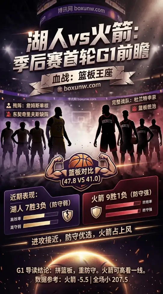 10场狂揽9胜！火箭季后赛G1强势冲击洛杉矶，残阵湖人能否守住魔鬼主场？