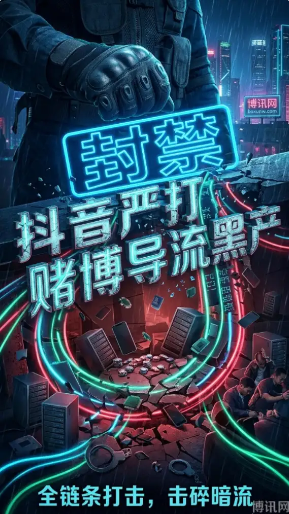 抖音向网络赌博黑产全面宣战：已连根拔起6个犯罪团伙，查处55000个违规直播间！