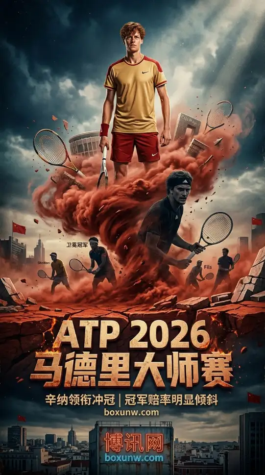 ATP马德里大师赛大变！2大巨头因伤退赛，辛纳1人独大冲击5连冠！