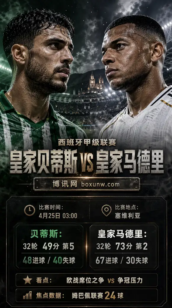 贝蒂斯vs皇马 | 西甲 | 4月25日03:00 | 前瞻分析
