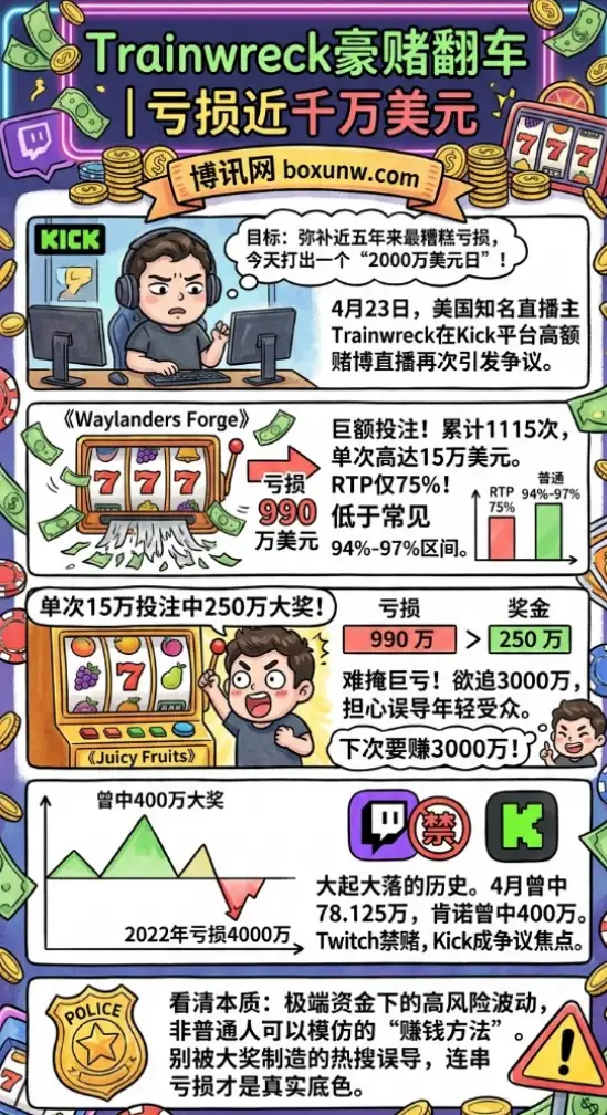 Twitch封杀后Kick成新温床？顶流主播5年狂亏4000万美元的真实内幕