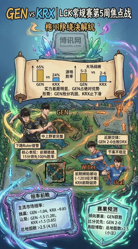 4月30日16:00开战！GEN迎战KRX，狂拿3场2-0的他们今天会重演碾压局吗？