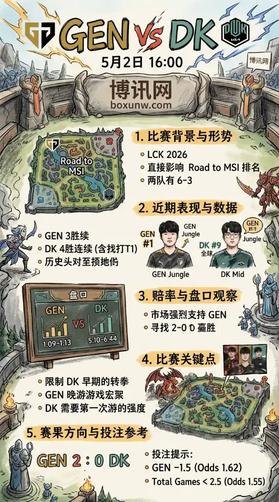 15分钟决定胜负？DK想爆冷击败GEN，必须要在第1局打破这种节奏！
