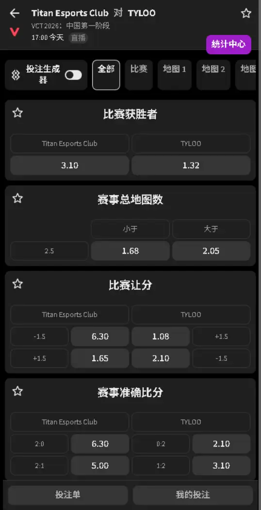 TEC vs TYL - 无畏契约 VCT 2026 中国第一阶段 - 赔率信息必威(Betway)