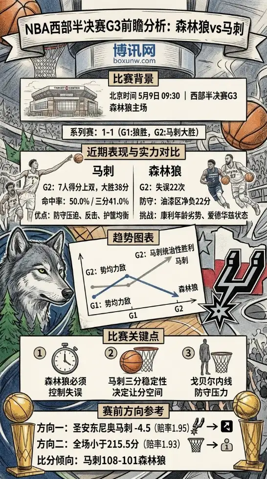 1-1平局！文班亚马19+15打穿内线，马刺战森林狼G3这2大核心数据定胜负