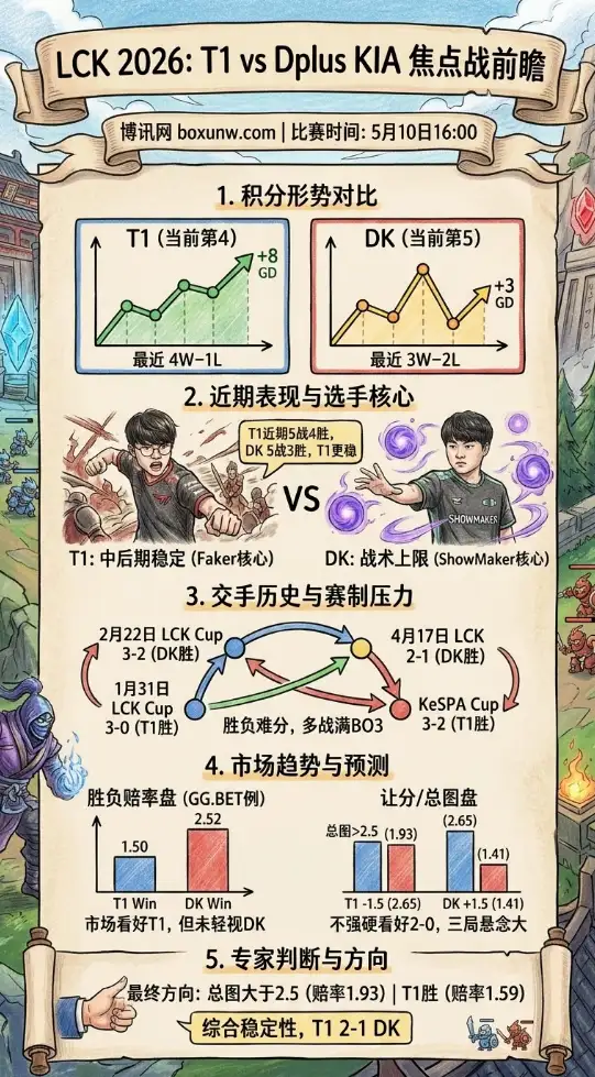 仅差1个胜场！T1死磕DK保前4，2大核心数据看透这场LCK巅峰对决