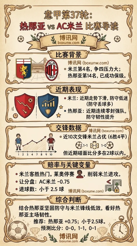 意甲收官战解析:热那亚41分提前保级,阻击67分AC米兰