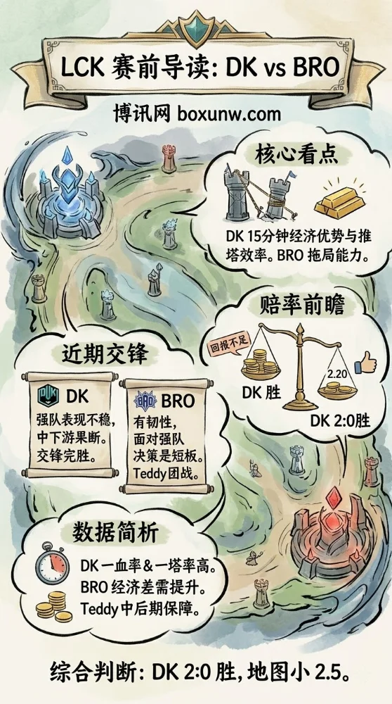 交锋记录呈碾压态势!DK vs BRO赛前分析,DK能否终结强队魔咒?