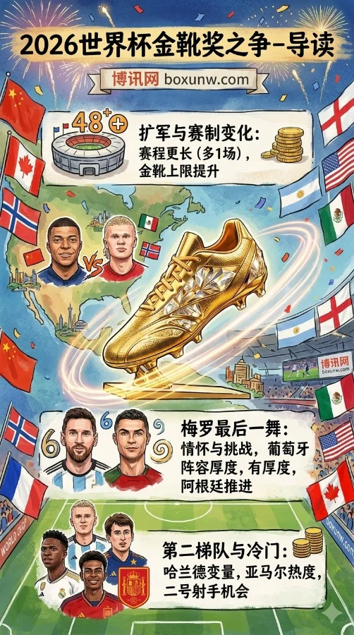 2026世界杯金靴奖赔率 | 姆巴佩领跑 | 哈兰德首秀冲击 | 梅罗最后一舞