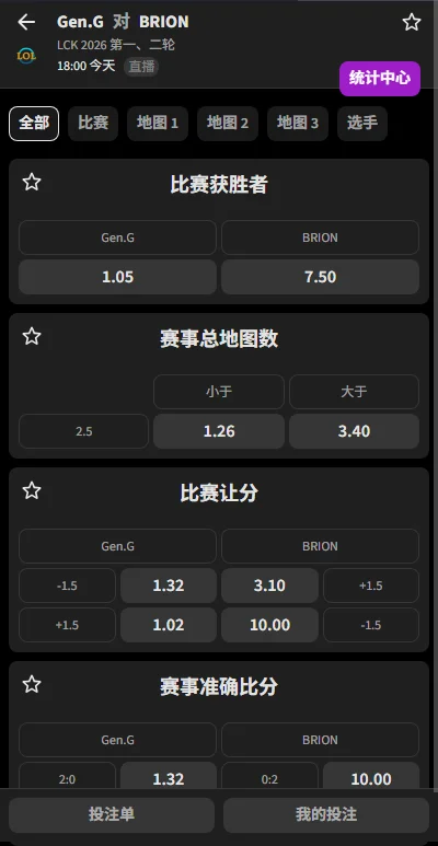 NS vs HLE - 2026英雄联盟LCK - 赔率盘口信息必威(Betway)提供