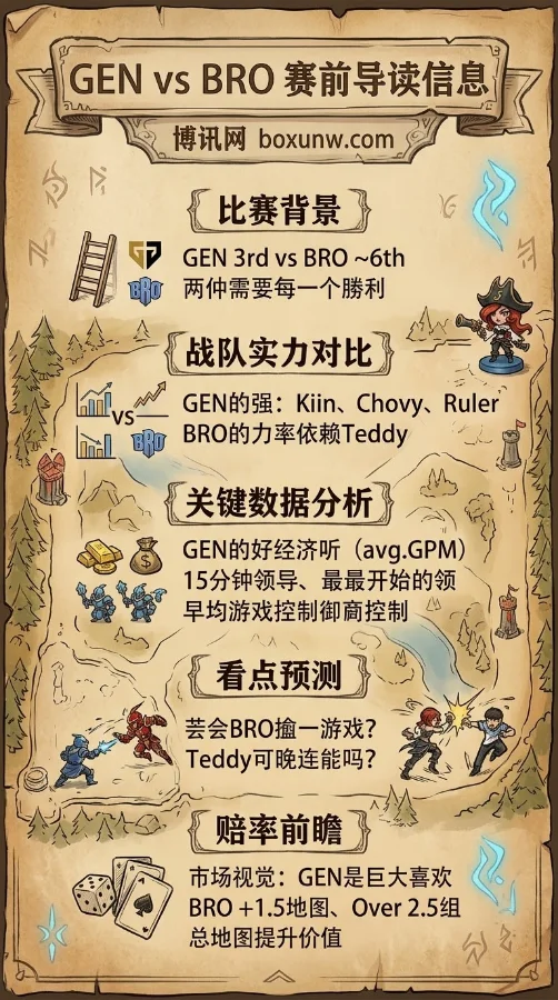 近5战4胜1负战绩傲人!GEN迎战BRO,小局胜率不足一半的BRO能否创造奇迹