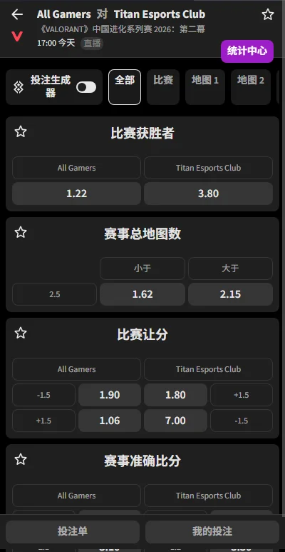 AG vs TEC - 无畏契约进化者杯赔率信息必威(Betway)提供