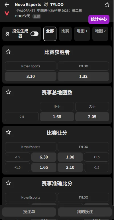 G2 vs XLG - 无畏契约进化者杯赔率信息必威(Betway)提供