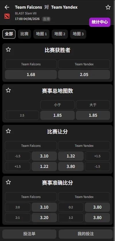 XG vs PT - BLAST Slam S7赔率盘口信息由必威(Betway)提供