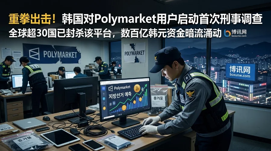 重拳出击！韩国对Polymarket用户启动首次刑事调查，全球超30国已封杀该平台