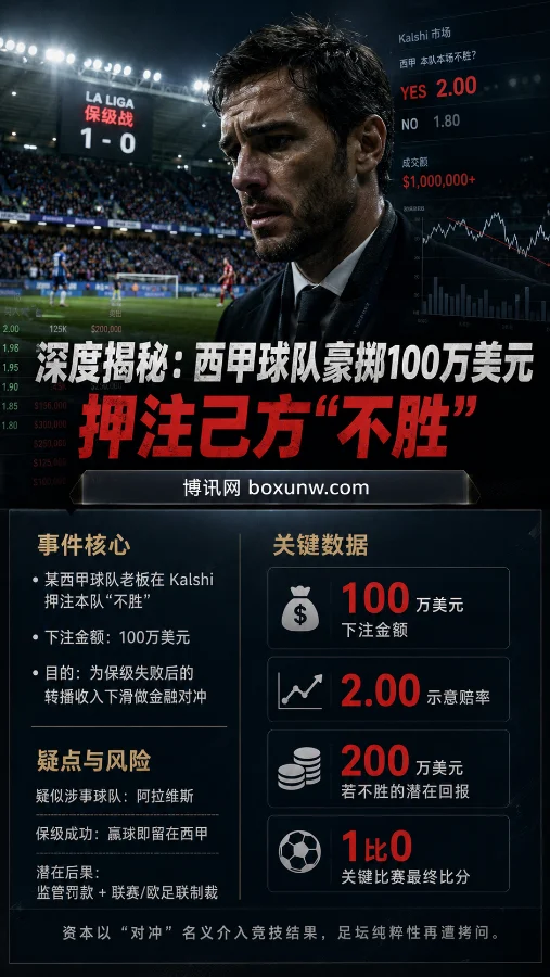 西甲球队豪赌100万美元买自己不赢？3大线索锁定嫌疑人，足坛涉赌乱象再升级