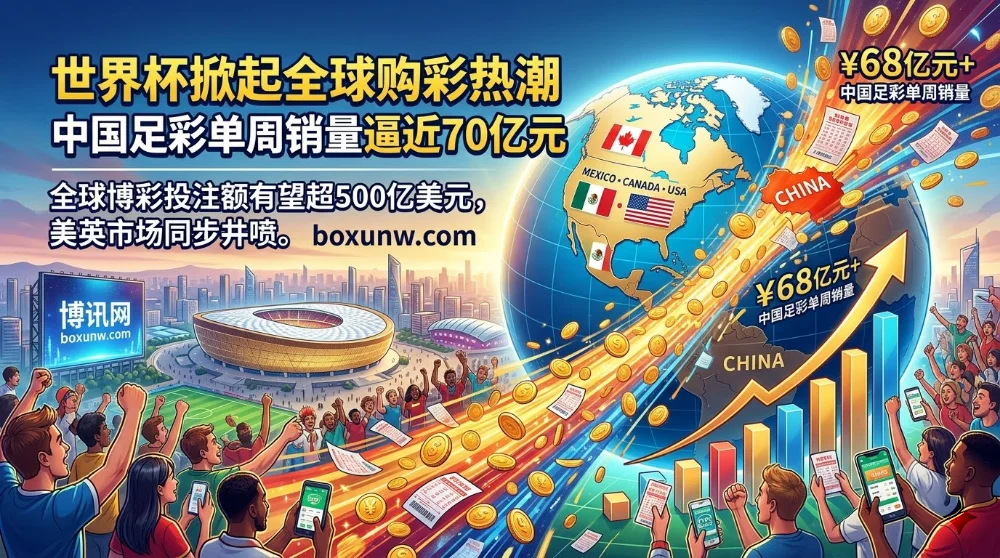 世界杯投注量环比猛涨97%！中国一周卖出68亿足彩，全球超500亿美元