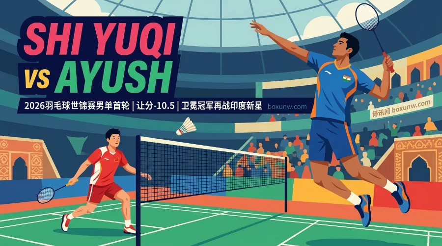 石宇奇 vs 阿尤什 | 羽毛球世锦赛 | 让分-10.5 | 卫冕冠军再战印度新星