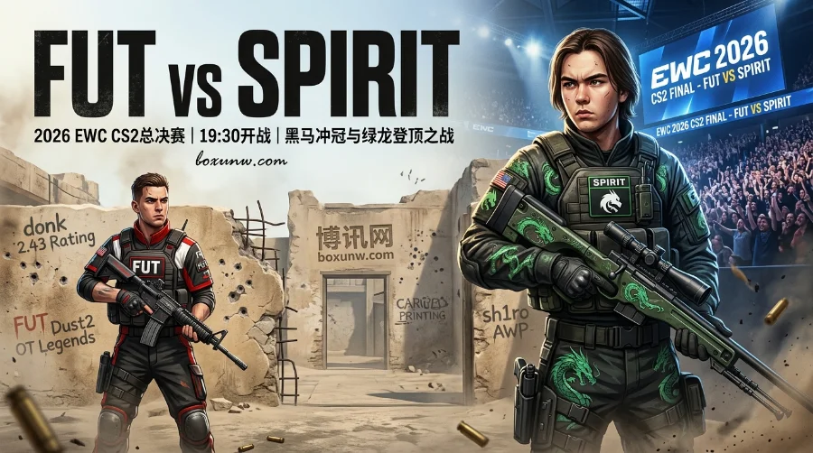 FUT vs Spirit | 2026 EWC CS2总决赛 | 黑马冲冠与绿龙登顶之战
